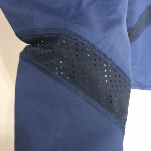 SHAPE activewear navy blue mesh panels leggings size Large - Picture 4 of 11
